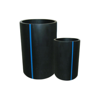 ท่อน้ำพลาสติก HDPE สีดำ ท่อจ่ายน้ำเสียโพลีเอทิลีนความหนาแน่นสูง