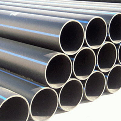 PE100 ท่อประปา HDPE สีดํา สีฟ้ามีเส้นขัดกันการกัดกร่อน