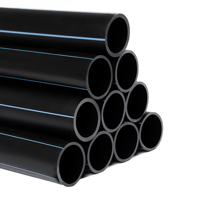 ท่อประปา HDPE สีดําตัดตามความหนาที่แตกต่างกัน