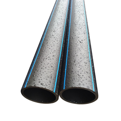 ท่อระบายน้ํา HDPE ทนทานต่อการกัดกร่อน สีดํา สีฟ้า