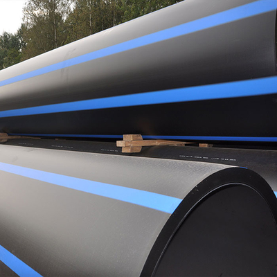 ท่อระบายน้ํา HDPE ทนทานต่อการกัดกร่อน สีดํา สีฟ้า