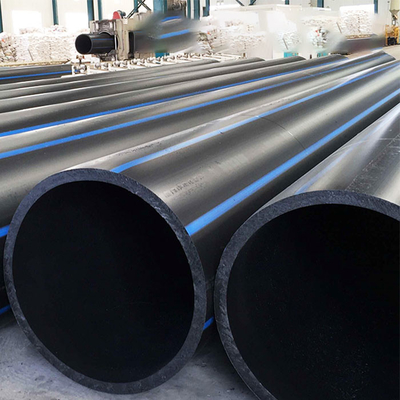 14001 ท่อประปา HDPE ที่ได้รับการรับรองที่มีเส้นสีฟ้า