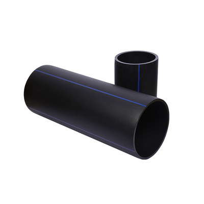 ท่อน้ํา HDPE สีฟ้าหรือสีดําที่มีเส้นสีฟ้าสําหรับการจัดหาและระบายน้ําที่ทนทานต่อการกัดกร่อน