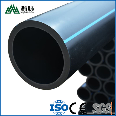 PE HDPE ท่อประปาน้ํา สีฟ้า หรือ สีดํา มีเส้นสีฟ้า สําหรับประปาน้ําและระบายน้ํา มีเส้นสีฟ้า PE