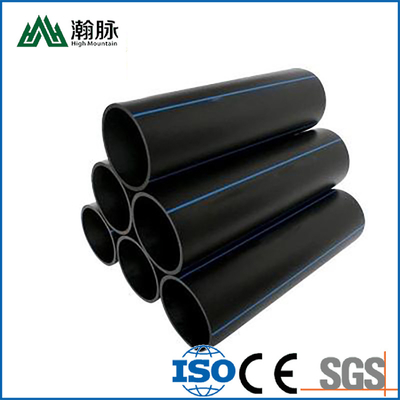 ตามความต้องการ ขนาด HDPE ท่อประปา ความหนา 2.3mm-117.6mm สีฟ้าหรือสีดํา
