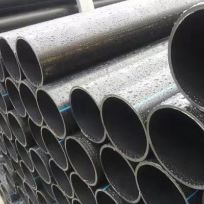 PE HDPE ท่อประปาน้ํา สีฟ้า หรือ สีดํา มีเส้นสีฟ้า สําหรับประปาน้ําและระบายน้ํา มีเส้นสีฟ้า PE