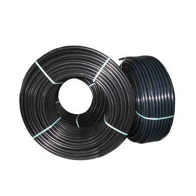 PE HDPE ท่อประปาน้ํา สีฟ้า หรือ สีดํา มีเส้นสีฟ้า สําหรับประปาน้ําและระบายน้ํา มีเส้นสีฟ้า PE