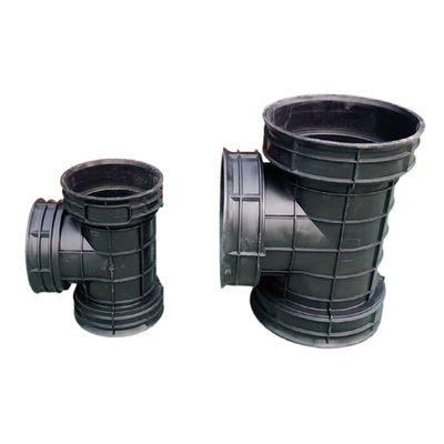 ข้อต่อท่อระบายน้ำ HDPE แบบเกลียว Corrugated Polyethylene 45 Degree Pipe Elbow